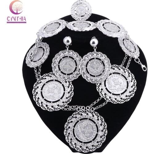 Fashion Jewelry Sets African Nigeria Beads Dubai Jewellery Set Women Wedding Bridal Turkish Choker Costume Jewelry Set