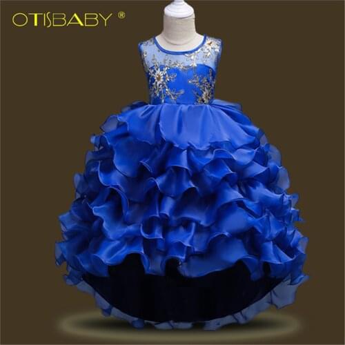Floral Wedding Birthday Party Fancy Dresses for Girls 10 11 12 13 Years Teenage Girls Communion Clothing Ceremony Ball Gowns