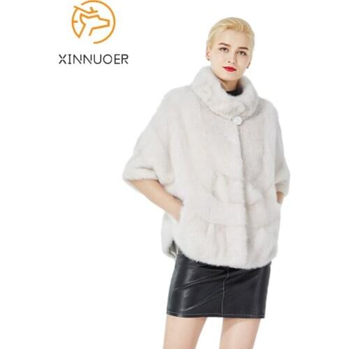 Natural primary color mink coat real leather high-end casual fashion 2021