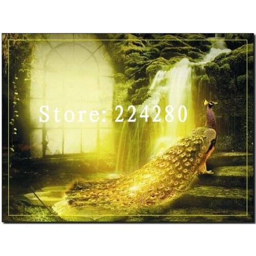 New Needlework,Embroidery,Peacock Beautiful Animals DIY 14CT Unprinted Cross stitch kits,Arts Pattern Cross-Stitching Decor