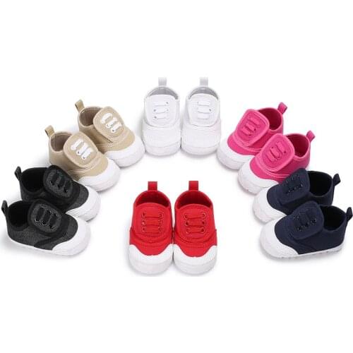 Newborn baby new cute casual toddler non-slip walking canvas shoes
