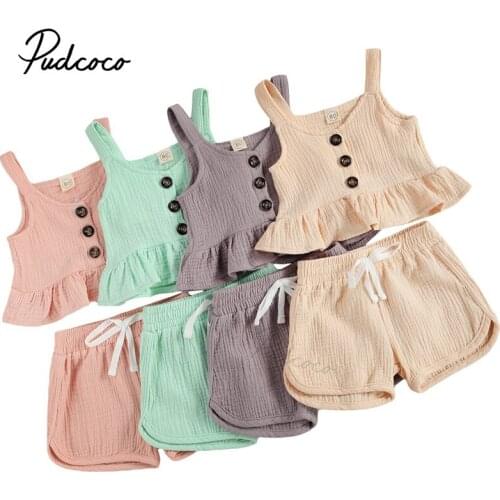 Infant Baby Girls Casual Two-piece Solid Clothes Set Solid Color Off-the-shoulder Tops Shorts, Green/ Purple/ Pink/ Nude 6M-4T