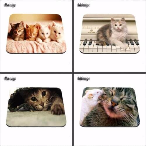 Wholesale And Retail Best Sales Customized Mouse Pad Animals White Cats Kittens Computer Notebook Rectangle Rubber Mous