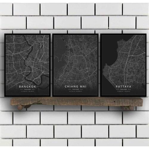 Bangkok Chiang Mai Pattaya Phuket Thailand Poster
