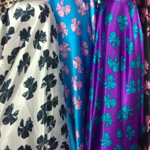Cosplay Lining Soft Satin fabric leaf DIY Material craft knotbow glossy Polyester Charmeuse Fabric