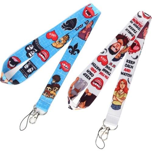 ZF1718 1pcs TV Series The Vampire Diaries Lanyards Id Badge Holder Keychain Gym Mobile Badge Holder Lanyard Key Holder
