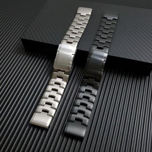 22 26mm Quick Fit Titanium alloy + Stainless steel Watchband For Garmin Fenix 6 6x Pro 5 5x plus Strap MARQ/Enduro Belt Bracelet