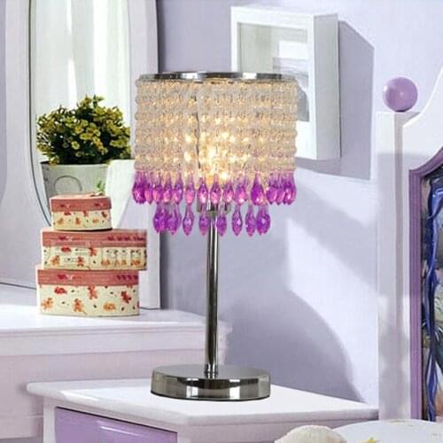 Nordic Luxury Crystal Table Lamps Modern Wedding Decoration Desk Lamp Bedroom Bedside Living Room Lighting Fixtures