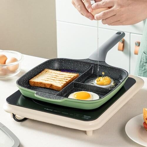 3 in 1 Frying Pan,26CM Multi-Function Grill Pan,Omlette Pan for Breakfast,Non-stick, Suitable for All Stoves
