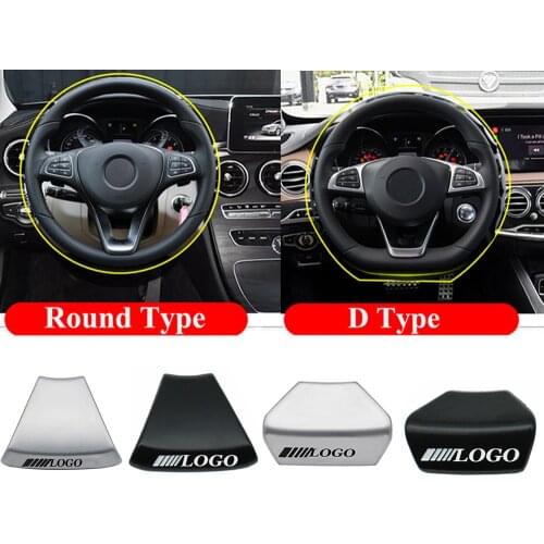 Car Styling 3D Metal Auto Steering Wheel Sticker Silver For AMG Mercedes W212 W213 W211 E200 E300 W202 W204 W205 New C E Class