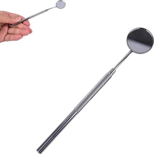 13.2cm x 0.6cm Dental Mirror Dentist Stainless Steel Handle Tool for Teeth Cleaning Inspection