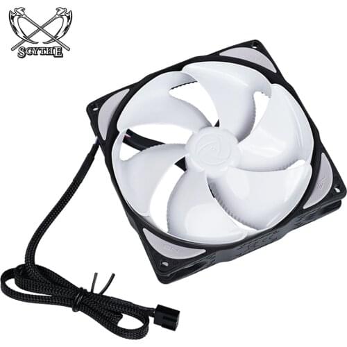 SCYTHE NB-ELOOP 12cm 14cm super Silent Computer 4pin PWM Fan Black White Long Life B14/12 -PS Seller Professionally Recommend