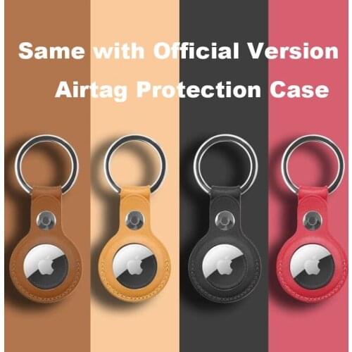 Protection Cover For AirTags Premium Leather Case Sleeve Anti-scratch Anti-lost Protector Shell For Air Tags Locator Tracker