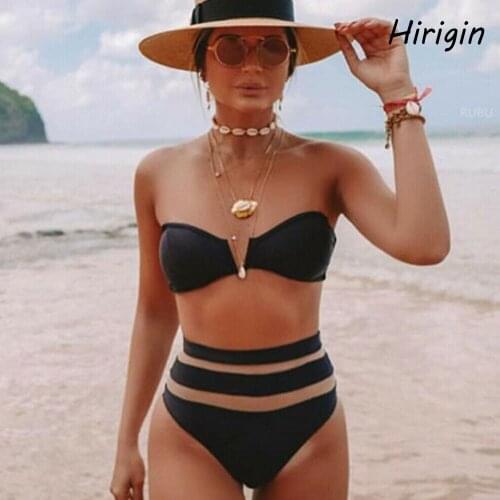 Women Swimsuit Padded Push Up Bikini Set Sexy patchwork Bandeau Female Bathing Suits swimwear 2020 Summer fashion mujer Biquini
