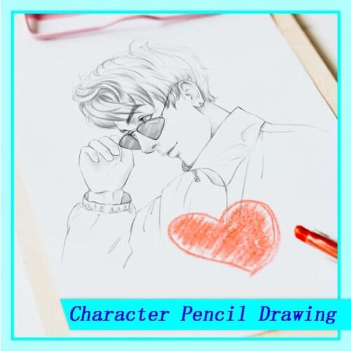 1 Manga Books He Is Handsome Color Pencil Drawing Tutorial Book Figure Painting Techniques Libros For Kids Coloring Art Adults