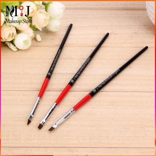3Pcs Nail Art Painting Pen Set Nail Gel Polish Beauty Nail Polish Pen Flat and Oblique Pointed Nail Painting Brush Manicure Tool