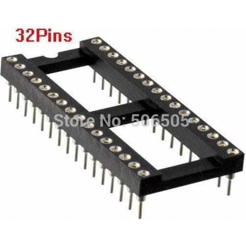 32P Round hole IC socket DIP 32 DIP-32Pins seat microcontroller socket 10pcs/lot