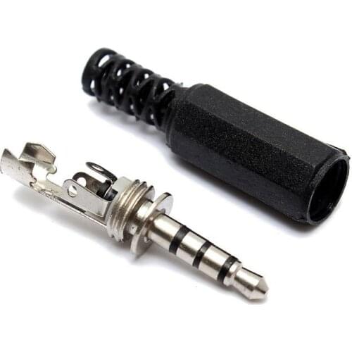 3.5mm Jack 4 Sections Plug for Microphone Headphone 3.5mm 4 Pole Jack Audio Solders Video Connectors
