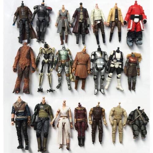 Star Wars Bulk Pack Disability Broken Foot Arm Han Solo Luke Skywalker C-3PO Kylo Ren Obi- Wan Rey Leia Model Figures Collect