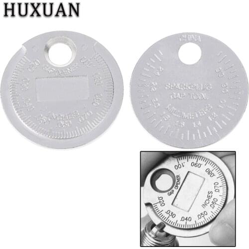 1pcs Measurement Tools Coin-Type 0.6-2.4 Mm Range Car Spark Plug Gage Motorcycle Spark Plug Gap Gauge Caliber Tool
