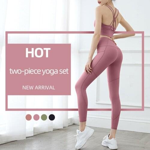 Naked-Feels Yoga Set Yoga Leggings Set Women Fitness Yoga Clothes High Waist Gym Workout Legging Set Gym 2 Piece Sports Clothing