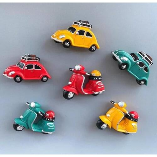 Creative Cartoon 3D Car Moto Kawaii Magnet Take Me Home Small Fridge Magnet Good Ideas for Personal Gift Kitchen Home Decoration