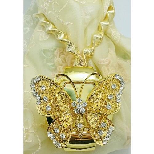 1Pcs Crystal Magnetic Curtain Clip Spiral Spring Rope Tieback Home Decor Curtain Holder Hanging Straps Buckle Room Accessories