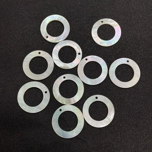 Natural Shell Bead Ring Shape Necklace Bracelet Earring Pendant Jewelry Accessories Handmade Bulk Can Be Wholesale 15-20mm