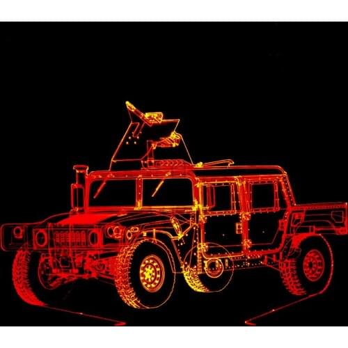 Night Light Led Lamp 3d Lights Armored Car Led Acrylic Lamp Nightlights Moto for Room Decor Gifts Bedside