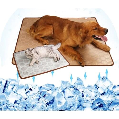 PetMat Cooling Summer Dog Mat Cat Blanket Sofa Breathable Pet Dog Sleeping Bed Summer Washable For Small Medium Large Dogs Cats