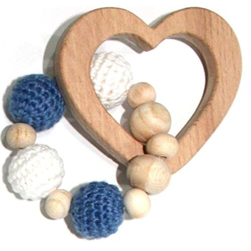 Heart Blue White Amugurimi Teether