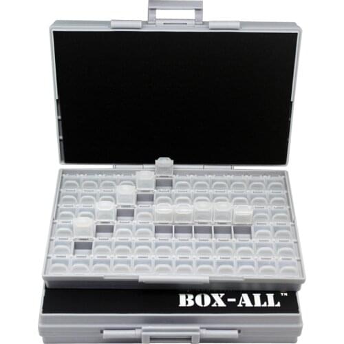 AideTek transparent box Enclosures SMD SMT Resistor Capacitor Organizer 0603 plastic storage box organizer Beads small 2BOXALL72