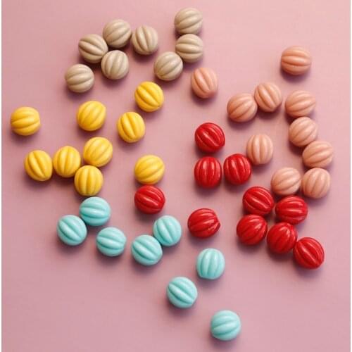Childlike multicolor resin melon prismatic beads diy beads earrings accessories making jewelry materials