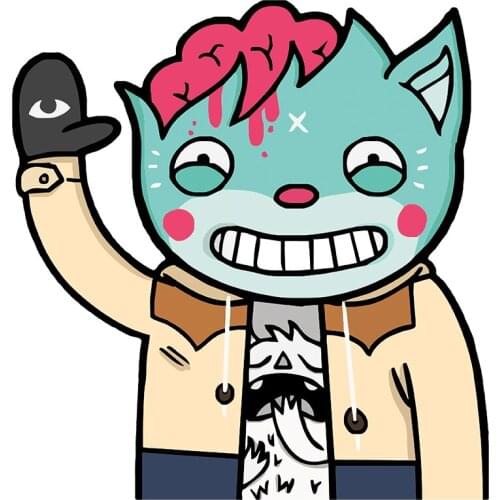 RuleMylife Drop Dead Cat Creativity Motorcycle Car Stickers Decal Anime Car Accessories Decoration Pegatinas Para Coche