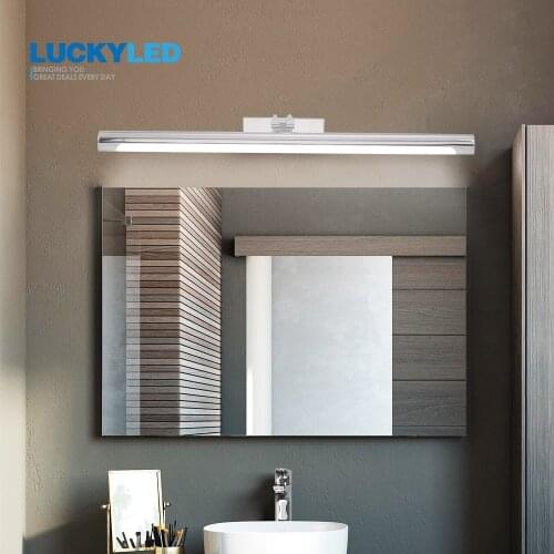 LUCKYLED Vintage Led Bathroom Light Retro Wall Lamp 8W 12W AC 220V 110V Silver Shell Waterproof Sconce Wall Lights Fixtures