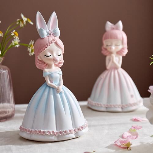 Resin Fairy Figurines Home Decoration Accessories Mini Girl Model Angel Statues Childrens Bed Room Decoration Birthday Gifts