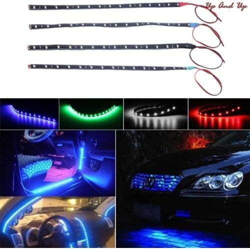 12V Car Interior Led Strip Sticker Daytime Running Lights Waterproof Flexible Car Light 4 Color