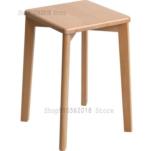 Solid Wood Stool Home Nordic Simple Stool Dining Stool Dressing Table Stool Net Red Small Bench Low Stool Can Be Stacked And Mul