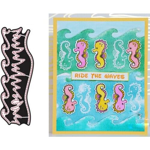 Shock Wave Line Frame Metal Cutting Dies Stencils for DIY Scrapbooking Photo Album Decorative Embossing Cards Crafts Die Cut