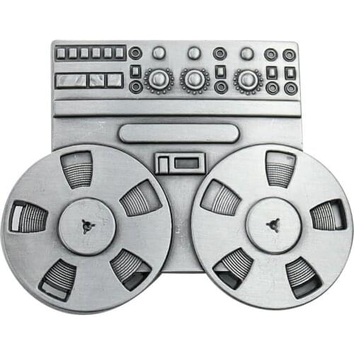 Vintage Metal Western Denim Belt Buckle Music Player Record Player Belt Adjustment Buckle Smooth Buckle Belt Accessories