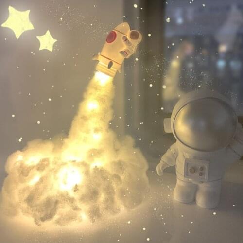 W&G Creative DIY Rocket Astronaut Cloud Light Astronaut Atmosphere Lights Desktop Decoration Atmosphere Lights Ornamens