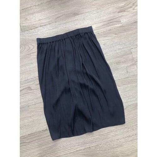 Navy viscose Short Skirt Layered Ruffled Elastic Waist Fashion Skirts Woman 2021ss