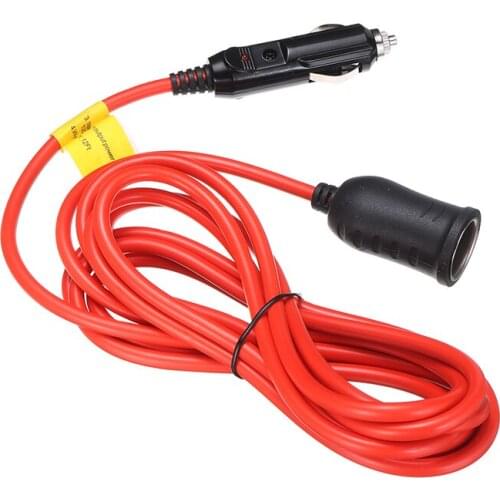 1pc 8A Cigarette Lighter Extension Cable 3.6m Extra Strong Plug Cable for 12V 24V Car Electrical Appliances