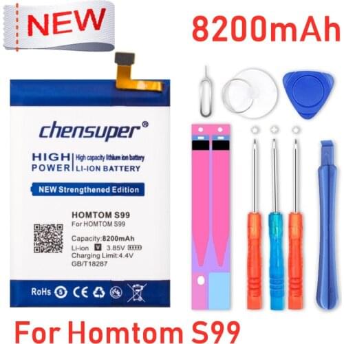 100% Original 8200mAh S99 Battery For Homtom S99 Mobile Phone In Stock Latest Production High Quality Battery+Tracking Number