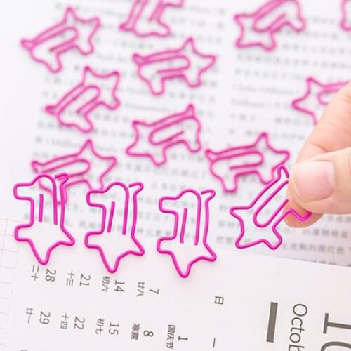 100pcs/lot Kawaii Animal Cartoon Pink Pig Metal Clip For Bookmark Binder Paperclips Decorative Room And Party Wholesale