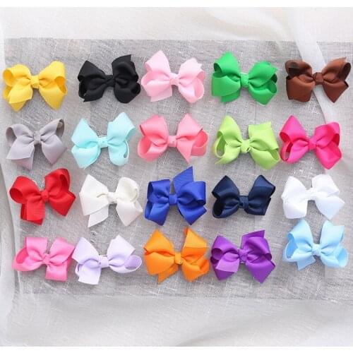 20Pcs Baby Girls Kids Hair Bow Hairpin Alligator Bowknot Ribbon Clip Grosgrain New