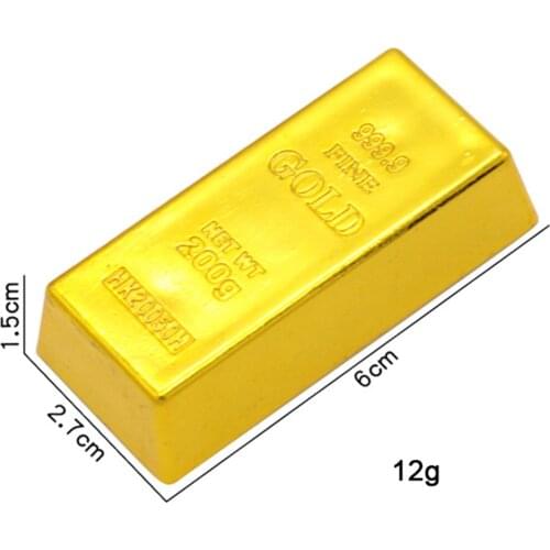 4x Fake Plastic Gold Bar Bullion Desk Table Office Decoration Fancy Dress Party