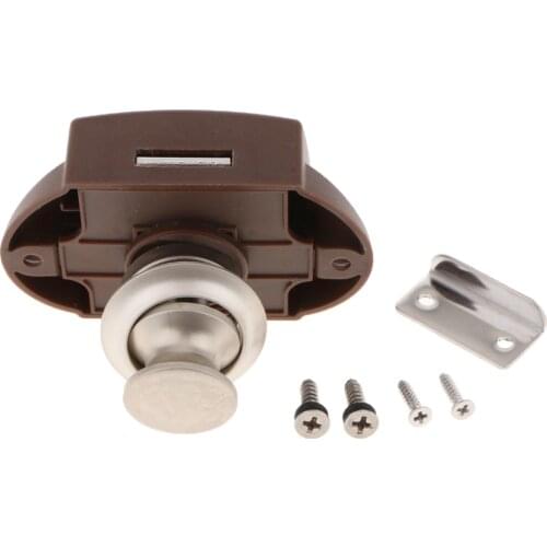 5x Push Button Latch Keyless Cabinet Lock for RV Motor Caravan Cupboard Door