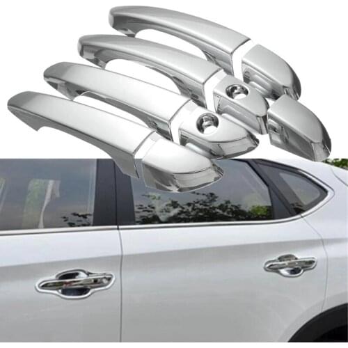 9Pcs Chrome Car Door Handle Catch Cover Trim for Hyundai Tucson 2016-2017