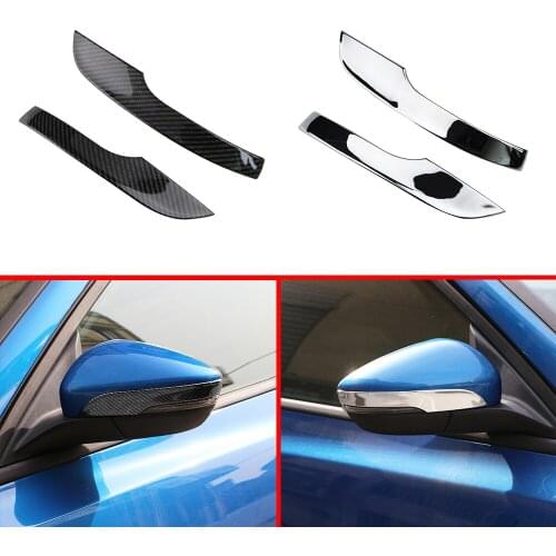 Car Rearview Mirror Trim for Ford Focus 2019 2020 Car Rear View Mirror Decoration Strip Cover Accessories Car Styling 2Pcs